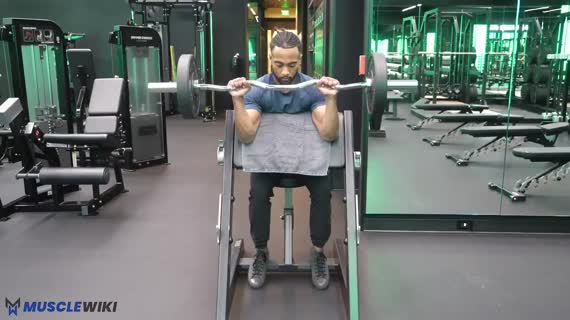جلو بازو لاری دست معکوس با هالتر EZ
