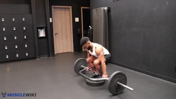 ددلیفت هکس‌بار روی سکو