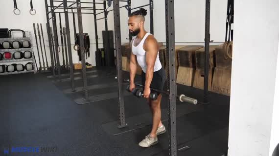 تعظیم گارسونی پا نامتقارن با دمبل
